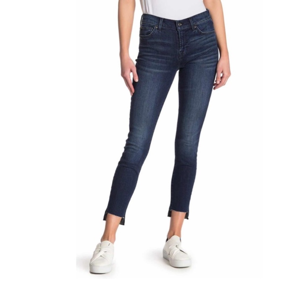 7 For All Mankind Step Hem Ankle Skinny Jeans